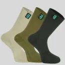 Ridgeline Olive/Multi Cotton Mid Work Socks (3 Pack) additional 1