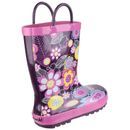 Cotswold Child's Flower Puddle Waterproof Pull On Wellington Boots additional 2