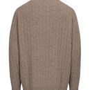 Hoggs of Fife Jedburgh II Oatmeal Marl Cable Pullover additional 2