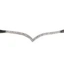 ProPresicce Signature V Diamante Browband by Hy Equestrian with Black/Silver Diamantes additional 1