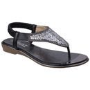 Kirsty Toe Post Sandal in Black additional 1
