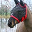 Hy Equestrian Mesh Half Mask with Ears and Fringe additional 1