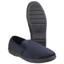 Fleet &amp; Foster John Twin Gusset Memory Foam Shoe in Navy additional 3