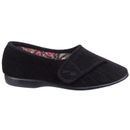 Audrey Velcro Womens Slipper in Black additional 4