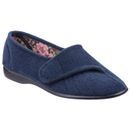 Audrey Velcro Womens Slipper in Navy additional 1