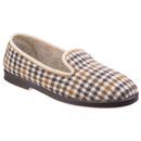 Everett Mens Check Slipper in Grey additional 1