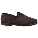Mens Twin Gusset Slipper in Brown additional 4