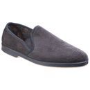 Mens Twin Gusset Slipper in Grey additional 1