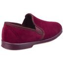 Mens Twin Gusset Slipper in Wine additional 2