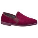 Mens Twin Gusset Slipper in Wine additional 4