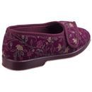 Wilma Ladies Wide Fit Slipper in Wine additional 2
