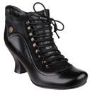 Hush Puppies Vivianna Lace Up Heeled Boot in Black additional 1
