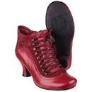 Hush Puppies Vivianna Lace-Up Heeled Ankle Boot - Red additional 3