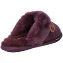 Cotswold Lechlade Sheepskin Mule Slipper in Purple additional 4