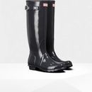 Hunter Original Tall Gloss Wellington Boots in Slate Grey additional 1