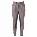 HyPERFORMANCE Frayer Ladies Breeches - Grey/Pink Check additional 1