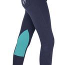 HyPERFORMANCE Belton Children's Jodhpurs - Navy/Teal additional 2