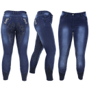 HyPERFORMANCE Cheltenham Denim Look Ladies Breeches - Washed Denim additional 1