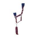 Hy Event Pro Series Head Collar and Lead Rope - Navy/Burgundy additional 1