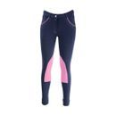 HyPERFORMANCE Darcy Diamante Mizs Jodhpurs - Navy/Pink additional 1