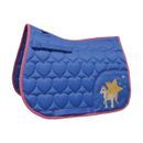 Little Rider Star in Show Saddle Pad - Regatta Blue/Cameo Pink - Pony/Cob additional 1