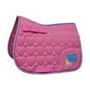 Little Rider Little Show Pony Saddle Pad - Cameo Pink/Regatta Blue - Pony/Cob additional 1