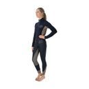 HyFASHION Kensington Ladies Long Sleeved Sports Shirt - Navy/Taupe/ Rose Gold additional 3