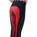 HyPERFORMANCE Saxby Silicone Jodhpurs - Marine Navy/Red additional 2