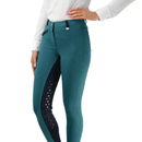 HyPERFORMANCE Saxby Silicone Jodhpurs - Peacock Green/Marine Navy additional 1