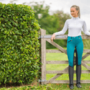 HyPERFORMANCE Saxby Silicone Jodhpurs - Peacock Green/Marine Navy additional 4
