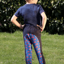Hy Equestrian Tractors Rock Tots Jodhpurs - Navy/Royal Blue/Red additional 4