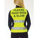 HyVIZ Waistcoat - Please Pass Wide &amp; Slow - Yellow/Black additional 1