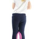 HyPERFORMANCE Fleece Tots Jodhpurs - Navy/Pretty Pink additional 3