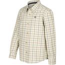 Hoggs Ambassador Junior Premier Tattersall Shirt - Ivory/Navy additional 1