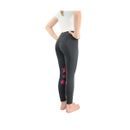 HyPERFORMANCE Theodora Children's Riding Tights - Grey/Raspberry additional 2