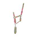 Hy Multicolour Adjustable Head Collar with Rope - Pink/Yellow/Teal additional 1
