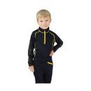 Hy Equestrian Stella Children's Base Layer - Navy/Yellow additional 1