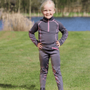 Hy Equestrian Stella Children's Base Layer - Grey/Pink additional 5
