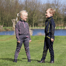 Hy Equestrian Stella Children's Base Layer - Grey/Pink additional 3