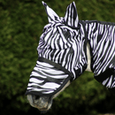Hy Equestrian Zebra Fly Mask with Ears and Detachable Nose - Black/White additional 2