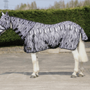 Hy Equestrian Zebra Fly Mask with Ears and Detachable Nose - Black/White additional 3