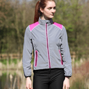 Silva Flash Two Tone Reflective Jacket by Hy Equestrian - Reflective Silver/Pink additional 3