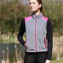 Silva Flash Two Tone Reflective Gilet by Hy Equestrian - Reflective Silver/Pink additional 3