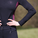 Hy Equestrian Knightsbridge Long Sleeved Sports Shirt - Black/Fig additional 2