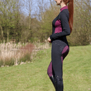 Hy Equestrian Knightsbridge Long Sleeved Sports Shirt - Black/Fig additional 3