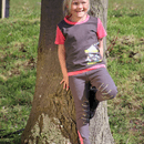 Merry Go Round Pull On Jodhpurs by Little Rider - Grey/Pink additional 4