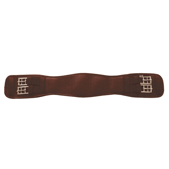 HyCOMFORT Waffle Dressage Girth - Elasticated Both Ends - Brown