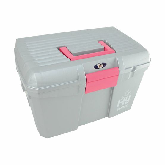 HySHINE Tack Box - Silver/Raspberry