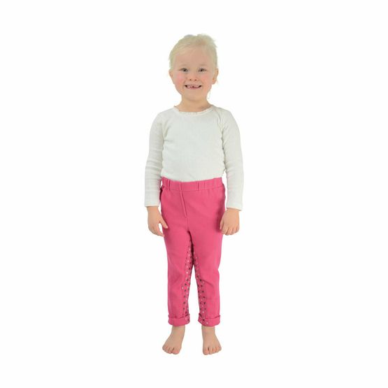 HyPERFORMANCE Star Tots Jodhpurs - Pink/Grey &amp; Silver Stars