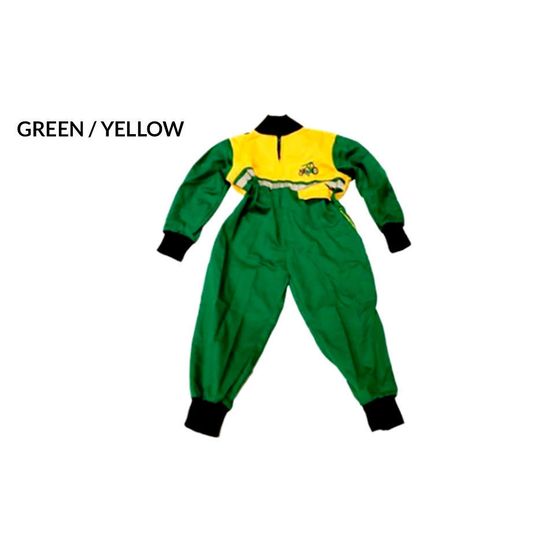 GD Textile Hi Viz Two-Tone Children's Boiler Suit Coverall - Green/Yellow (14/15 Years)